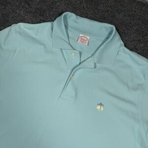 Brooks Brothers 1818 Performance Polo Original Fit Teal 100% Cotton Size L